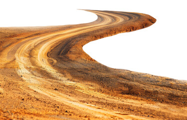 Dirt road isolated on transparent background