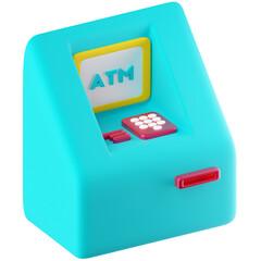 3D Icon ATM Machine Illustration