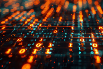 Obraz premium A computer screen with a lot of numbers and a few red ones