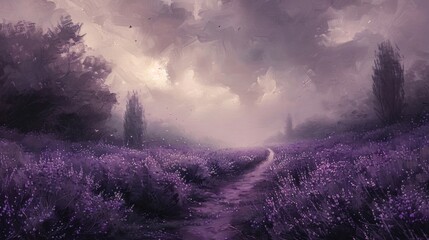 Journey through the echoes of time, where tones of lavender and charcoal whisper tales of yesteryears.