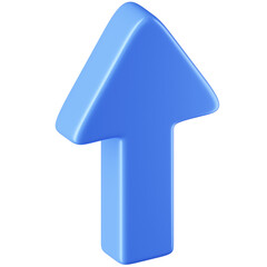 3D Icon Arrow Up Illustration