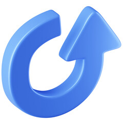 3D Icon Circular Arrow Illustration
