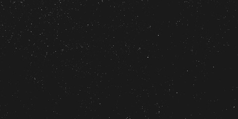 Starry night sky. Snowflake elements, snowy backdrop. Vector illustration of intense snowfall, snowflakes.