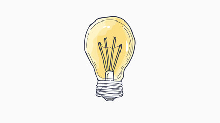 Light bulb with quote. Hand-drawn phrase Be the lig