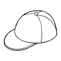 hat outline vector illustration