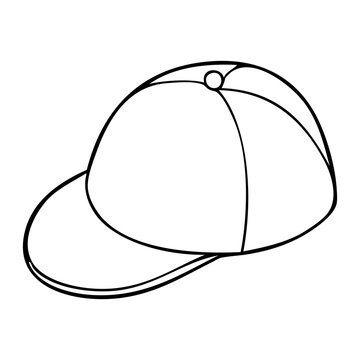 hat outline vector illustration