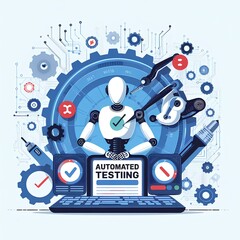 Automated testing abstract concept vector illustration.