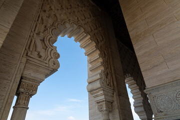 Fototapeta na wymiar Exterior of mausoleum of Mohammed V in Rabat