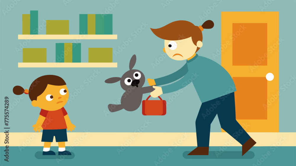 Poster a child steals a toy from the store but when caught comes up with a justification that they deserve 