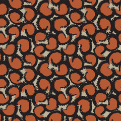 Neutral Colour Paisley abstract Seamless Pattern Design