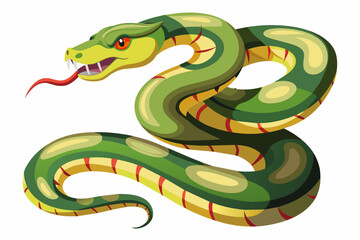 the snake slithering white background 