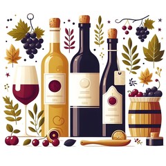 와인 광고 디자인 그림