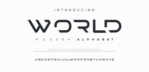 World modern creative minimal alphabet small letter logo design