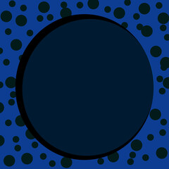 abstract blue background- center empty frame 