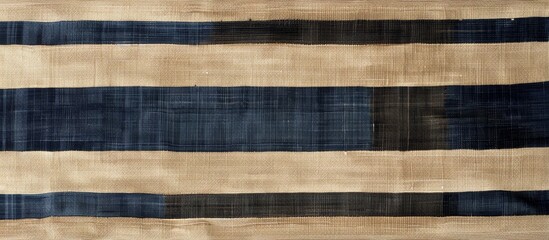 A close up of a piece of cloth with a black and white stripe