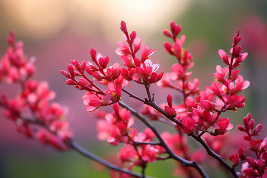 the Japanese Barberry shrub stands proudly amidst the verdant landscape, each one a harbinger of the vibrant blooms soon to unfurl a spring day. Macro photography