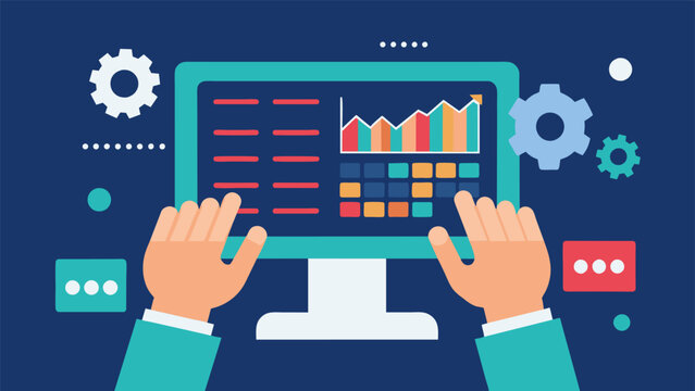 A detailed shot of a data ysts hands adjusting the settings on a machine learning tool finetuning the detection of anomalies in a large data