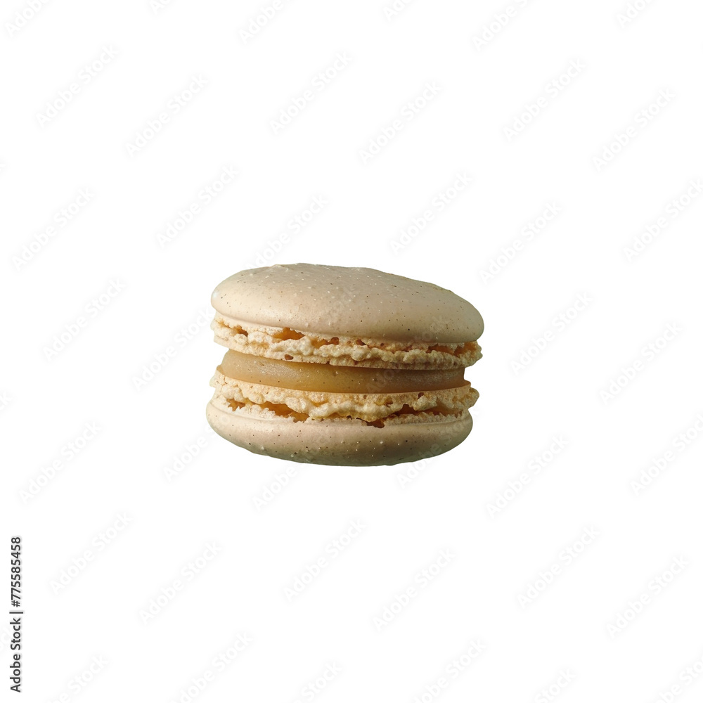 Poster stack of macarons on transparent background