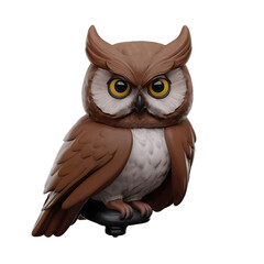 Fototapeta premium Screech Owl Animal Isolated 3d Render Illustration