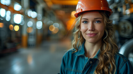 Experienced Engineer in Hard Hat Standing with arms crossed