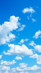 Blue sky with white clouds background - obrazy, fototapety, plakaty