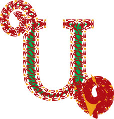 3d render of a symbol made of spheres