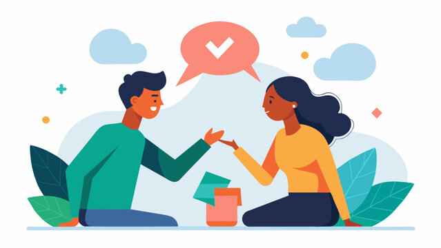 Two people in a conflict resolution training learning how to effectively communicate their emotions and needs in order to resolve conflicts in