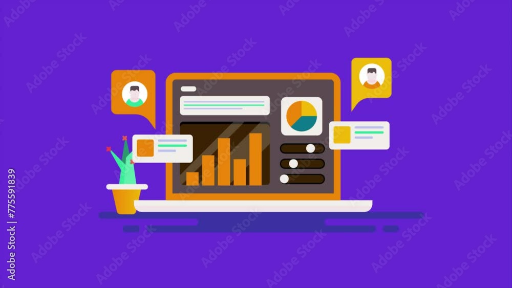 Poster advertising performance analytics report on dashboard screen, measuring click through rate, website 