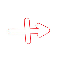 Obraz premium Arrow Outline Doodle