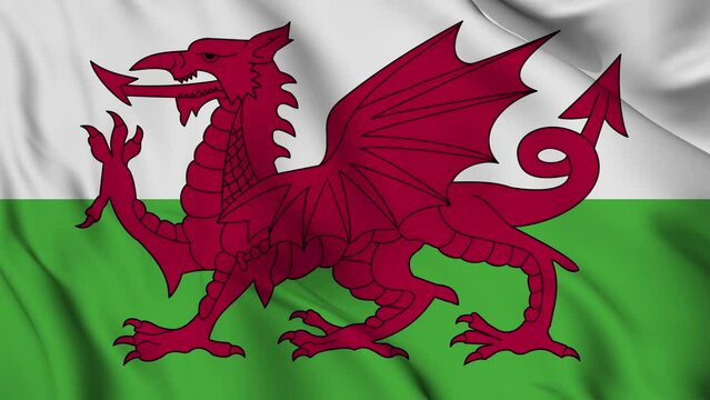 Waving Flag of The Wales
