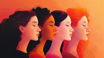 International Women's Day Celebration With Flat Illustrations Generative AI