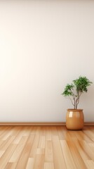 An illustration of a potted plant in a room