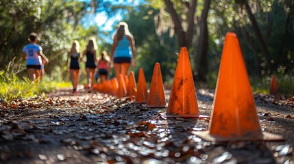Outdoor Bootcamp Challenges Fitness Goals in Business of Group Exercise