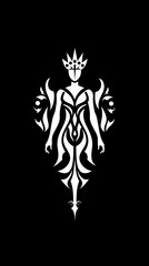 Fototapeta premium Abstract Monochrome Logo Graphic Design Generative AI