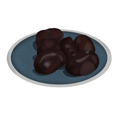 illustration of dates on a plate