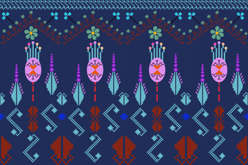 Fototapeta na wymiar Abstract ethnic geometric pattern design for background or wallpaper. Figure tribal embroidery. Indian, Scandinavian, Gypsy, Mexican, folk pattern.