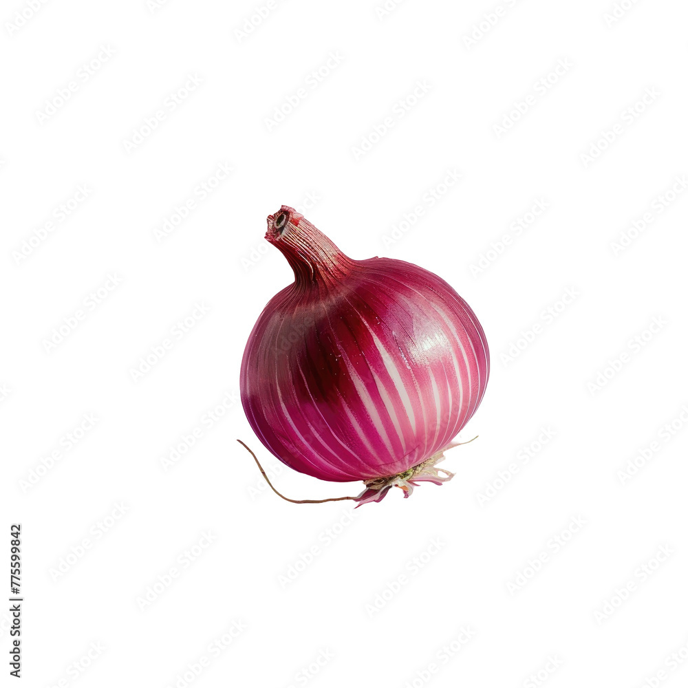 Poster a close up of a red onion on a transparent background