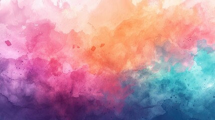 Abstract watercolor background with pink, blue, and purple hues. - obrazy, fototapety, plakaty