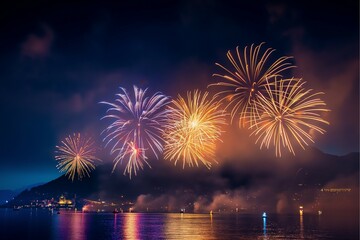 Fireworks, fireworks festival night sky.
generative ai