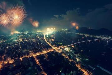 Fireworks, fireworks festival night sky.
generative ai
