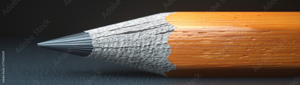 Poster a pencil with a sharpened tip is shown in a close up