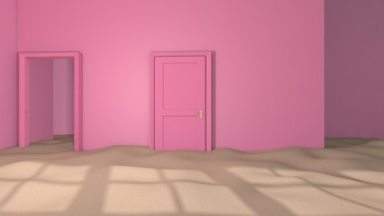 Empty room with Wall Background. 3D illustration, 3D rendering	
