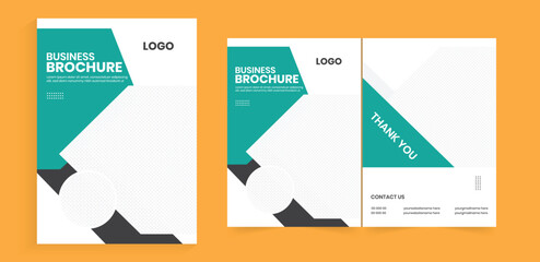bifold a4 brochure design. bifold brochure templates. clean modern annual report brochure. corporate business marketing booklet, book cover, and handbook design. - obrazy, fototapety, plakaty