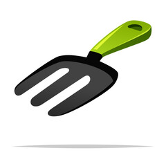 Gardening fork vector isolated illustration