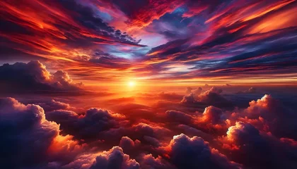 Poster Colorful sky scene in the evening, sunset © Onn Tara