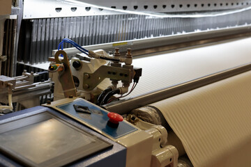 industrial loom with touch screen control panel