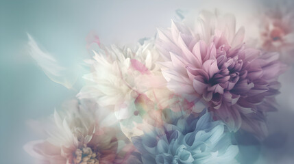 light soft dreamy floral abstract background