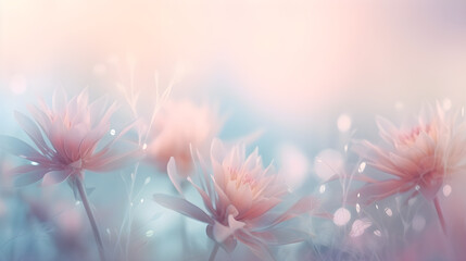 light soft dreamy pink floral abstract background