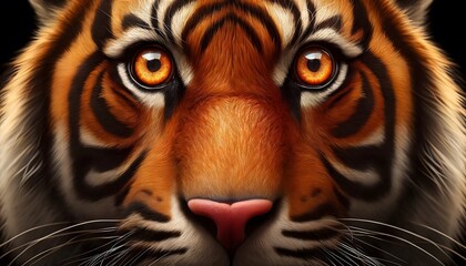 Close-up of a Tiger's Face with Deep, Soulful Eyes