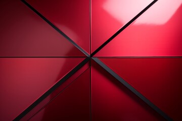 Close-up red metallic object, abstract texture background